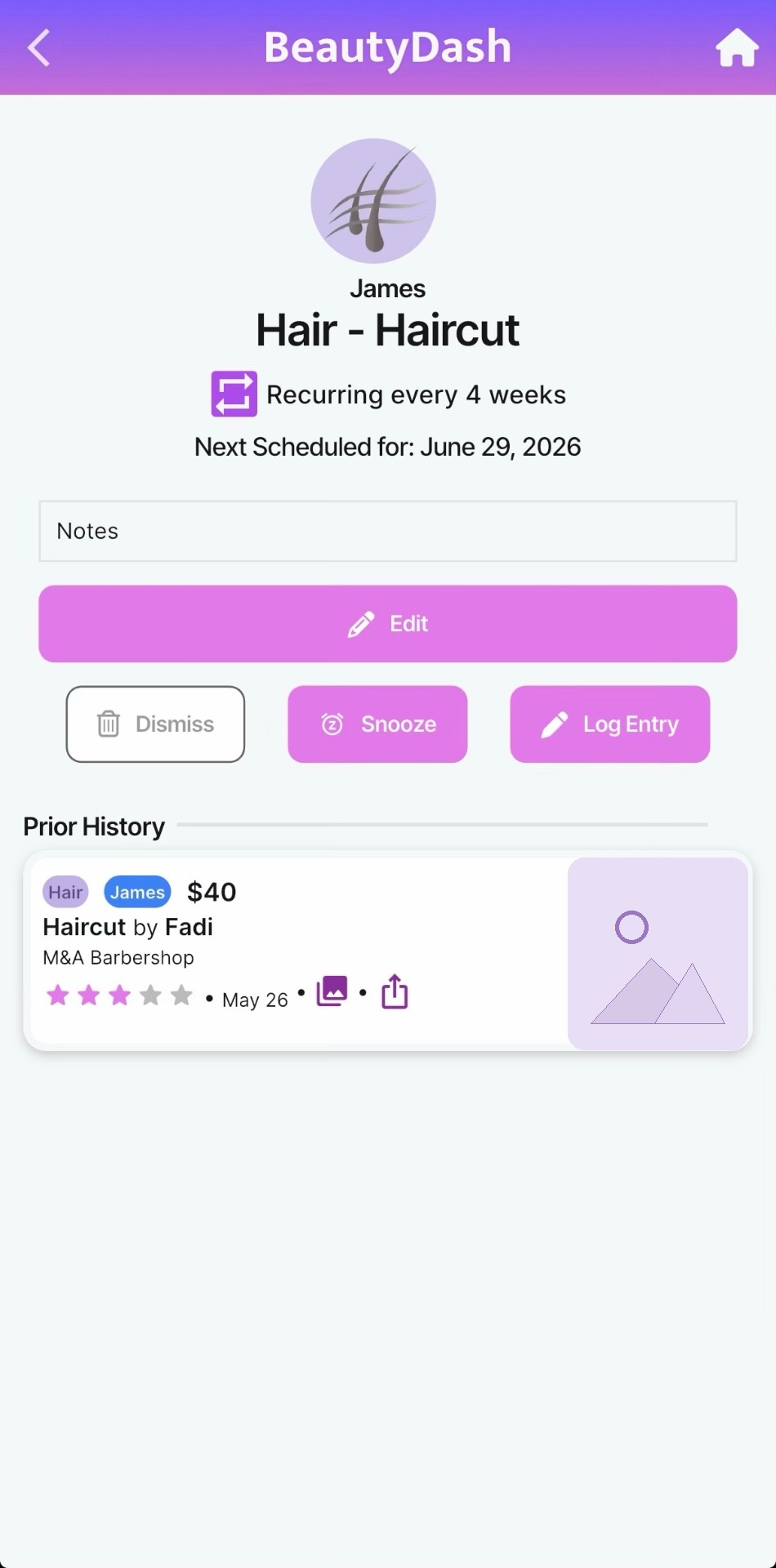 BeautyDash screen
